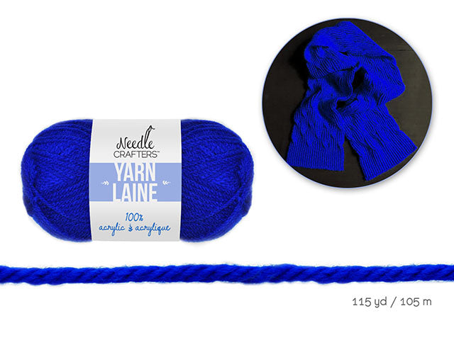 Needlecrafters' 50g Standard Ball of Dyed Acrylic Yarn in Royal Blue
