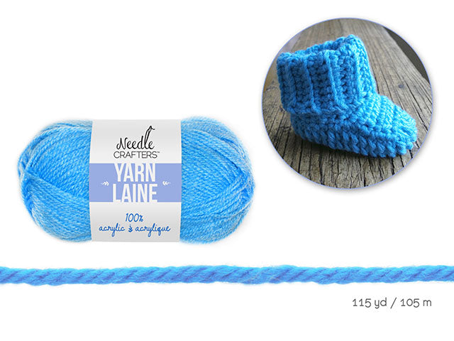 Needlecrafters' 50g Standard Ball of Dyed Acrylic Yarn in Baby Blue
