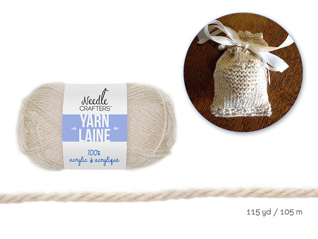 Needlecrafters' 50g Standard Ball of Dyed Acrylic Yarn in Ivory