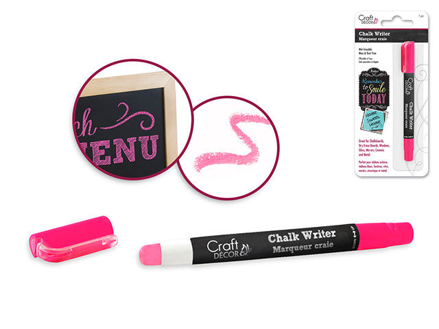 Craft Decor Chalk Writer in Neon Pink, Blister-Carded