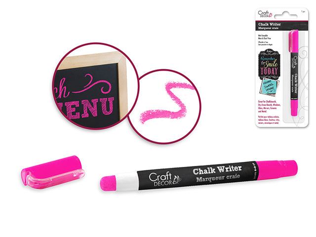 Craft Decor Chalk Writer in Hot Pink, Blister-Carded