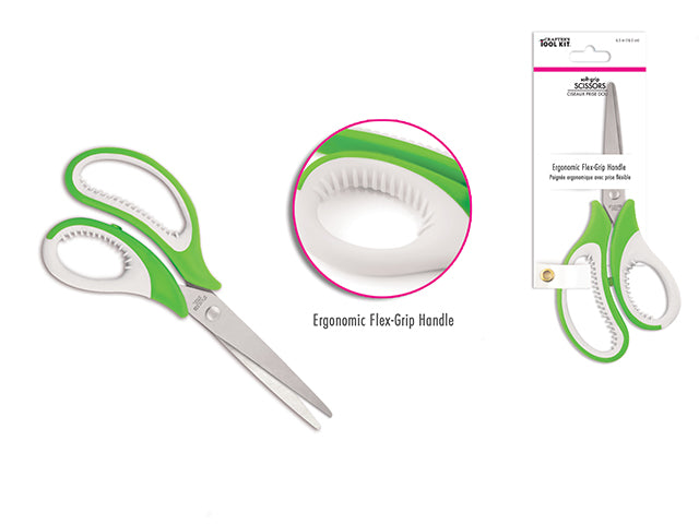 Crafter's Toolkit Soft-Grip Scissors, 6.5 Inches