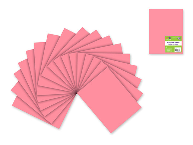 Fun Foam Sheets: 9"x12" Bulk 2mm Barcoded Sheets E) Light Pink