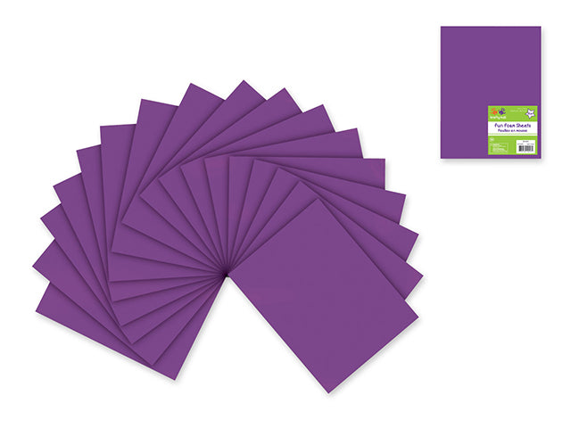 Fun Foam Sheets: 9"x12" Bulk 2mm Barcoded Sheets Q) Dark Violet