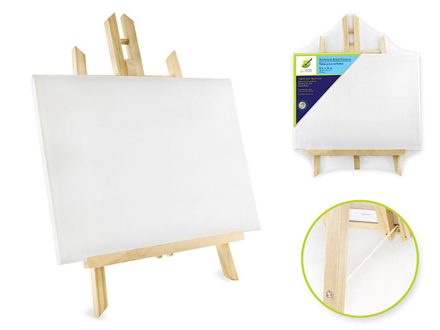 9"x12" Stretch Artist Canvas on Wooden Easel