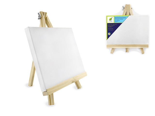Stretch Artist Canvas: 7"x9.45" (18x24cm) with Wooden Easel