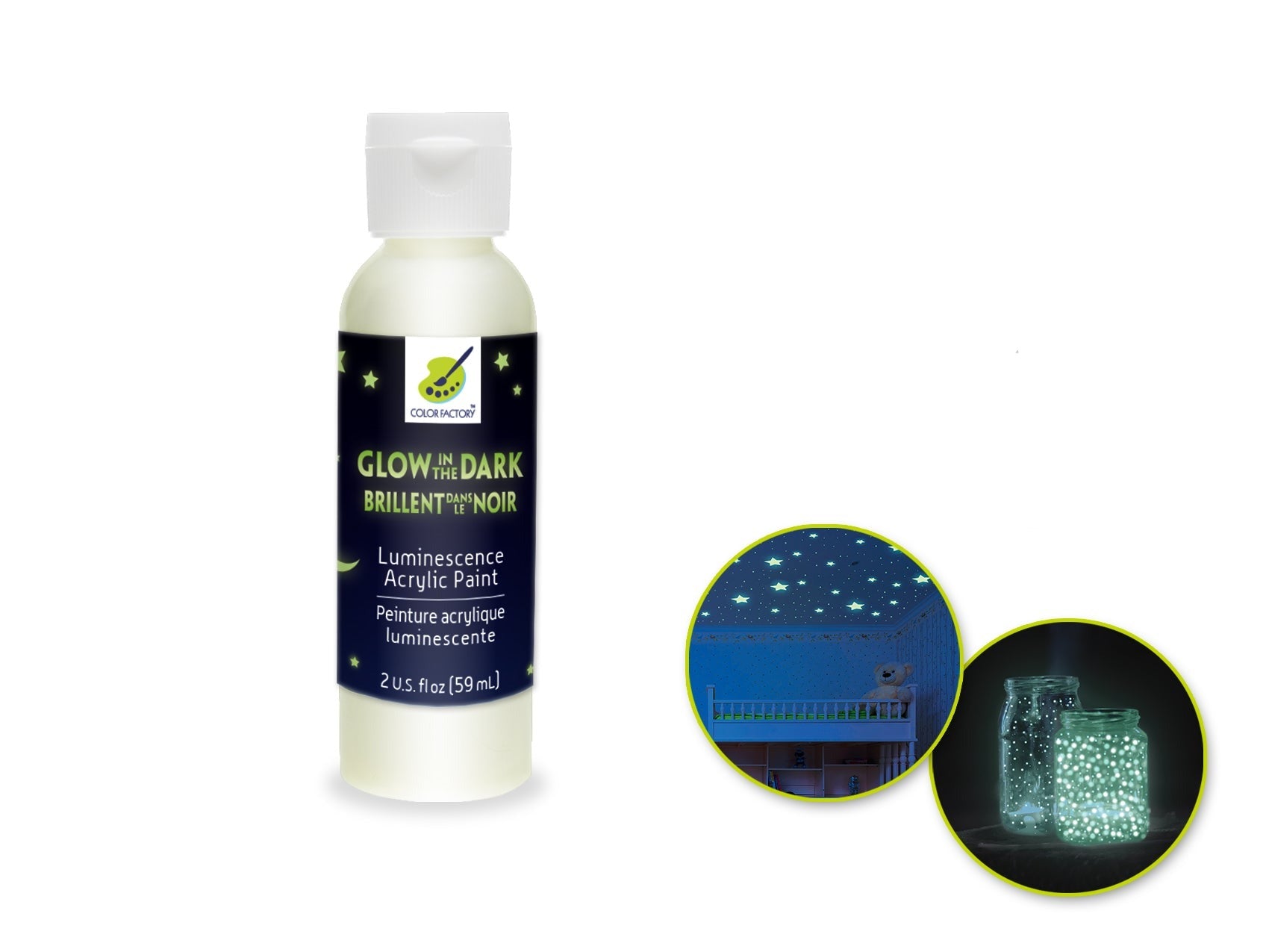 Color Factory's 2oz Glow-in-the-Dark Luminescence Paint