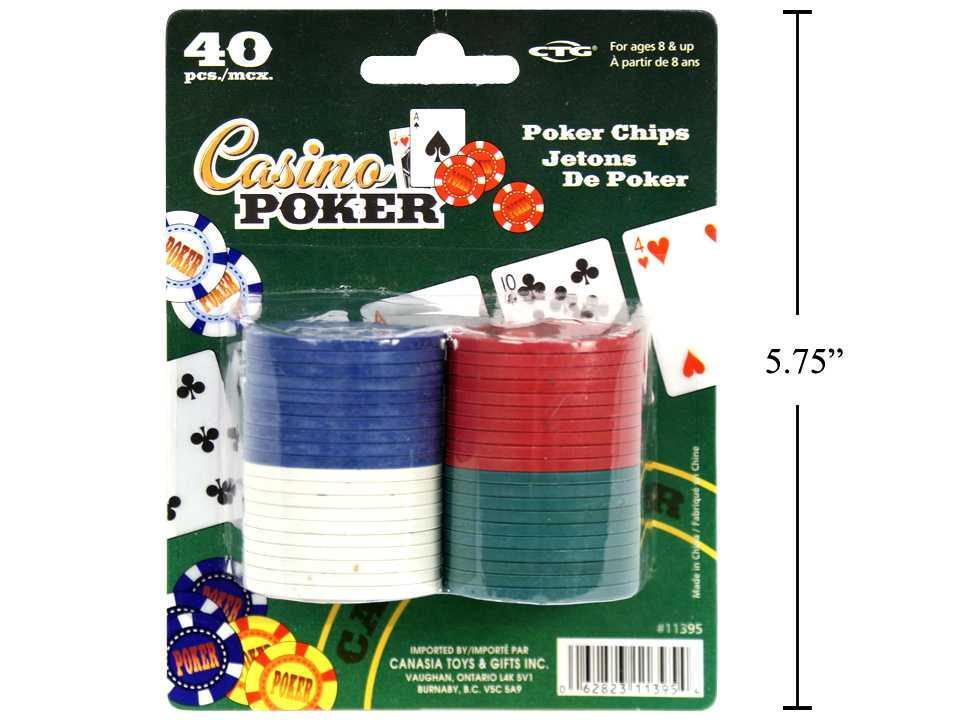 Casino Poker 40-Piece Poker Chips