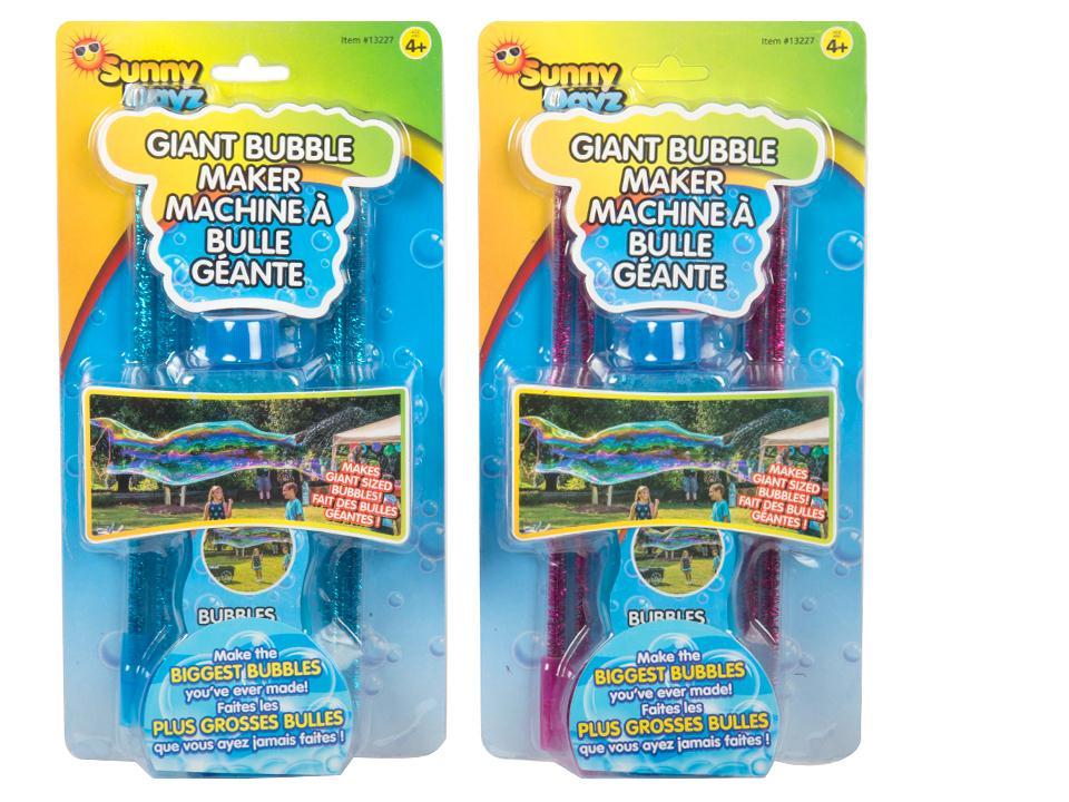 Sunny Dayz Deluxe Giant Bubble Kit w/12oz. Bubbles,48"Wx40"L,clamshell