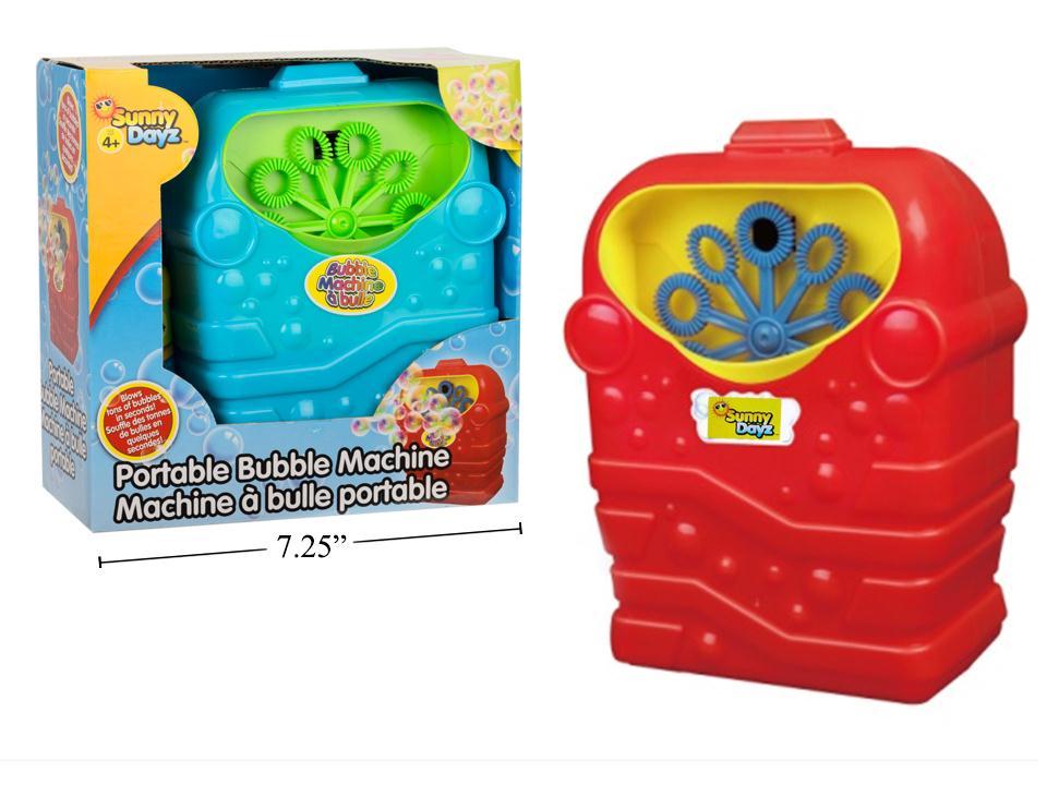 Sunny Dayz Portable Bubble Machine w/4oz. Bubbles