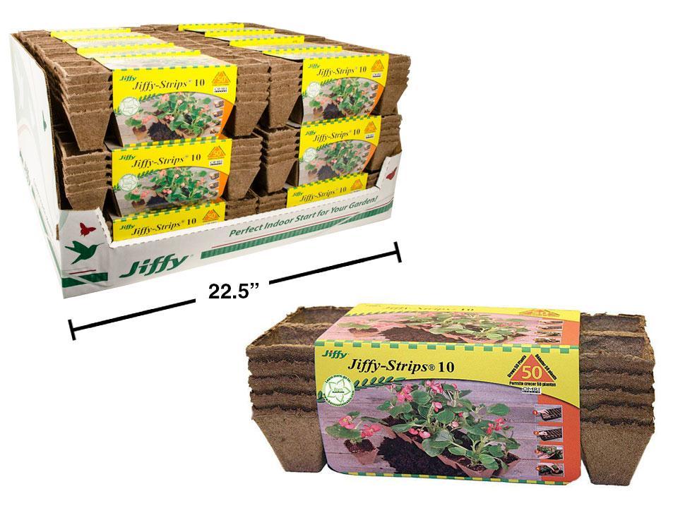 Jiffy 5pcs Strips-10, Grows 50 Plants