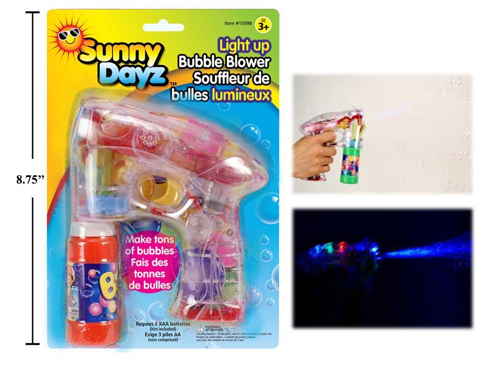 Sunny Dayz B/O Light-Up See-Thru Bubble Blower, b/c