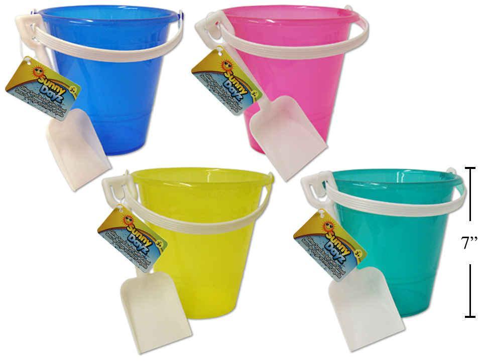 Sunny Dayz 7" Glitter Pail w/Shovel