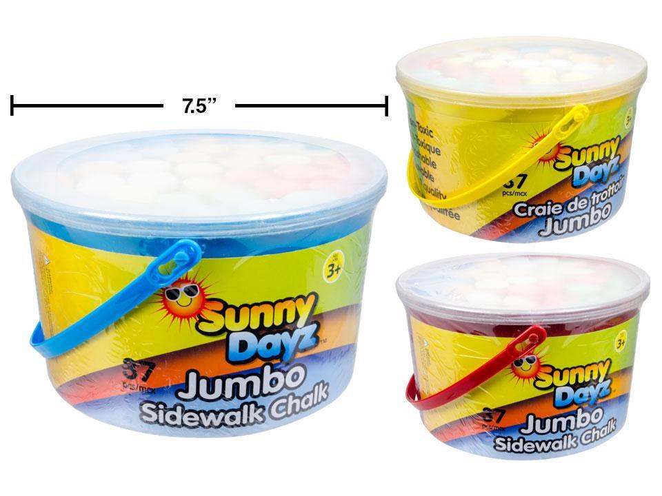 Sunny Dayz 37ct. Jumbo Sidewalk Chalk/Bucket, label  (PR99146)