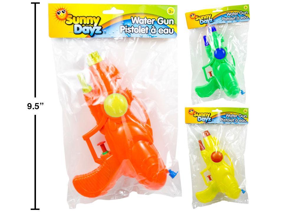 Sunny Dayz 7.5"H Water Blaster Gun, 3asst. Colours, pbh