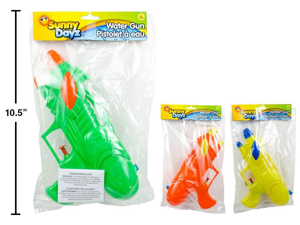 Sunny Dayz 8.5"H Water Blaster Gun, 3asst. Colours, pbh