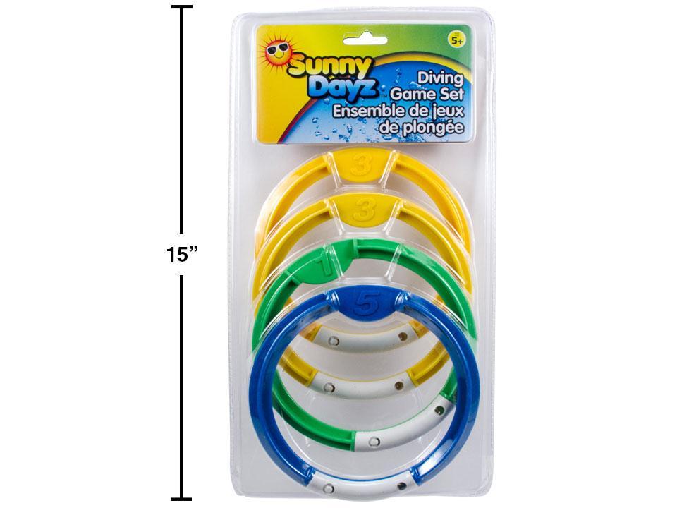 Sunny Dayz 4pk Diving Rings Game Set, clamshell w/insert