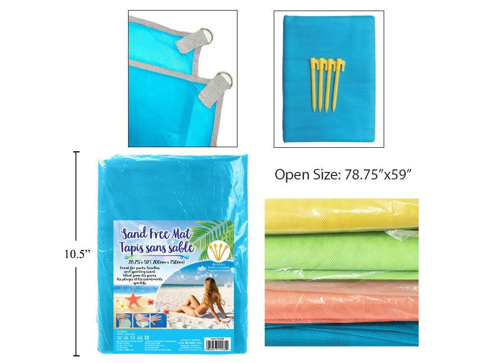Sand Free Mat w/4 Stakes, 78.75'' x59''