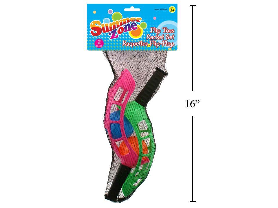 Summer Zone 2pk Flip Toss Racket Set in Mesh Bag w/2 Balls