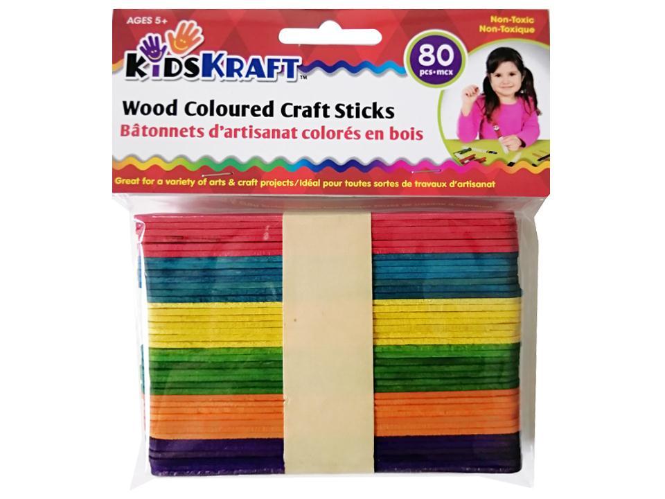 KD.Kr. 80-pc. Coloured Craft Sticks pbh.