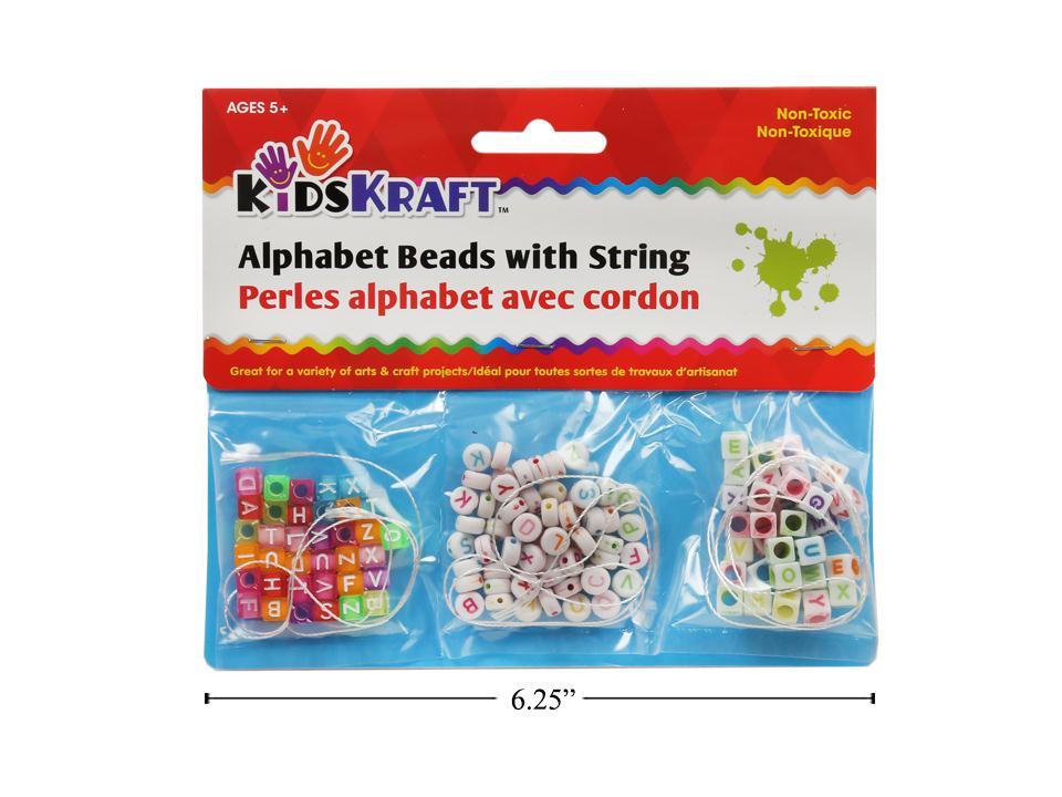 KD.Kr., Pl. Beads w/String, Multi-Sizes, pbh