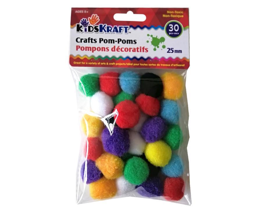 KD.Kr. 30-Piece 25mm Pom-Pom