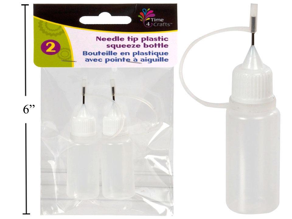 Time 4 Crafts 2-Piece Needle Tip 10ml Plastic Squeeze Bottle
