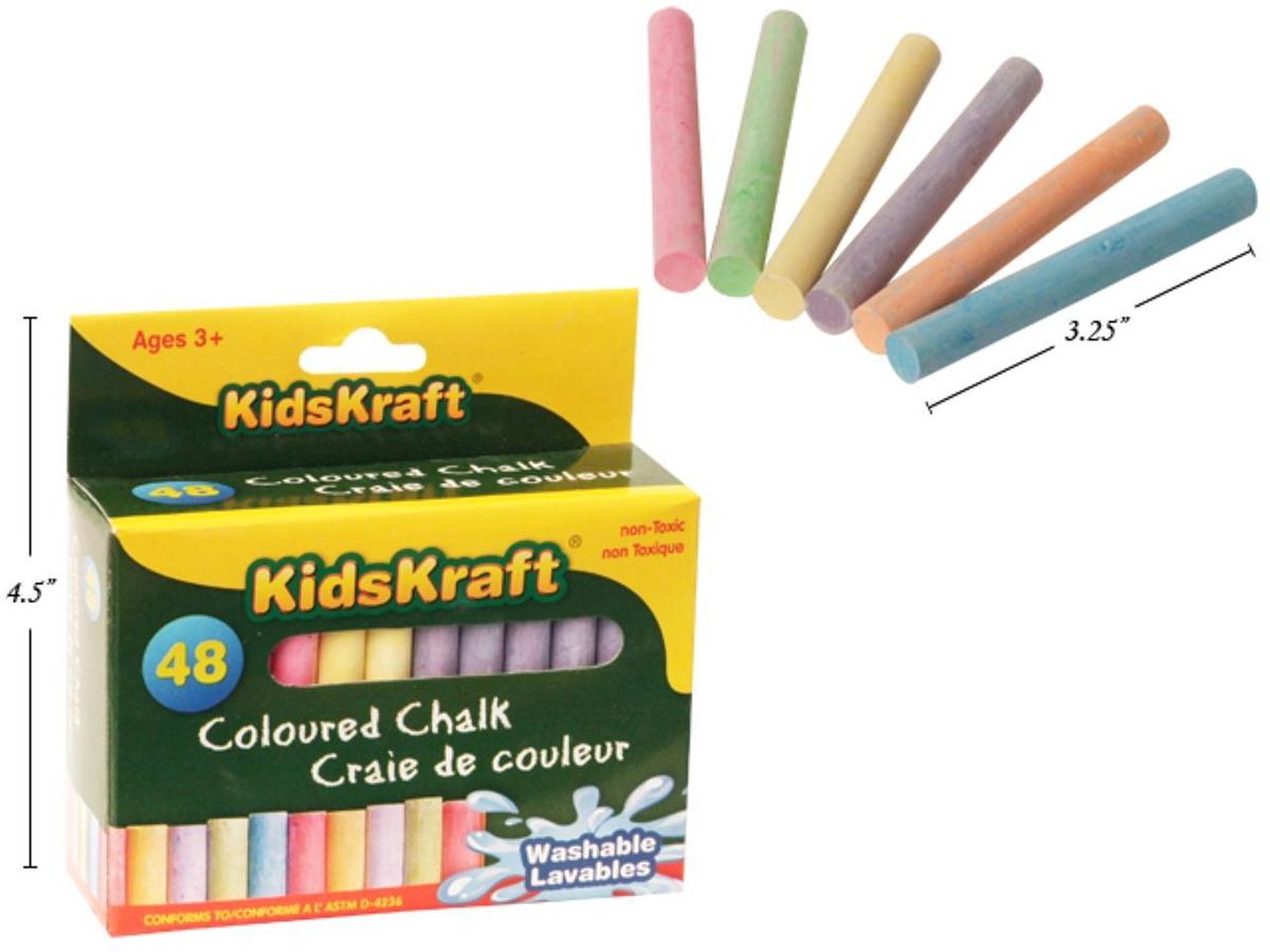 KD.Kr. 48-Piece Assorted Coloured Chalk