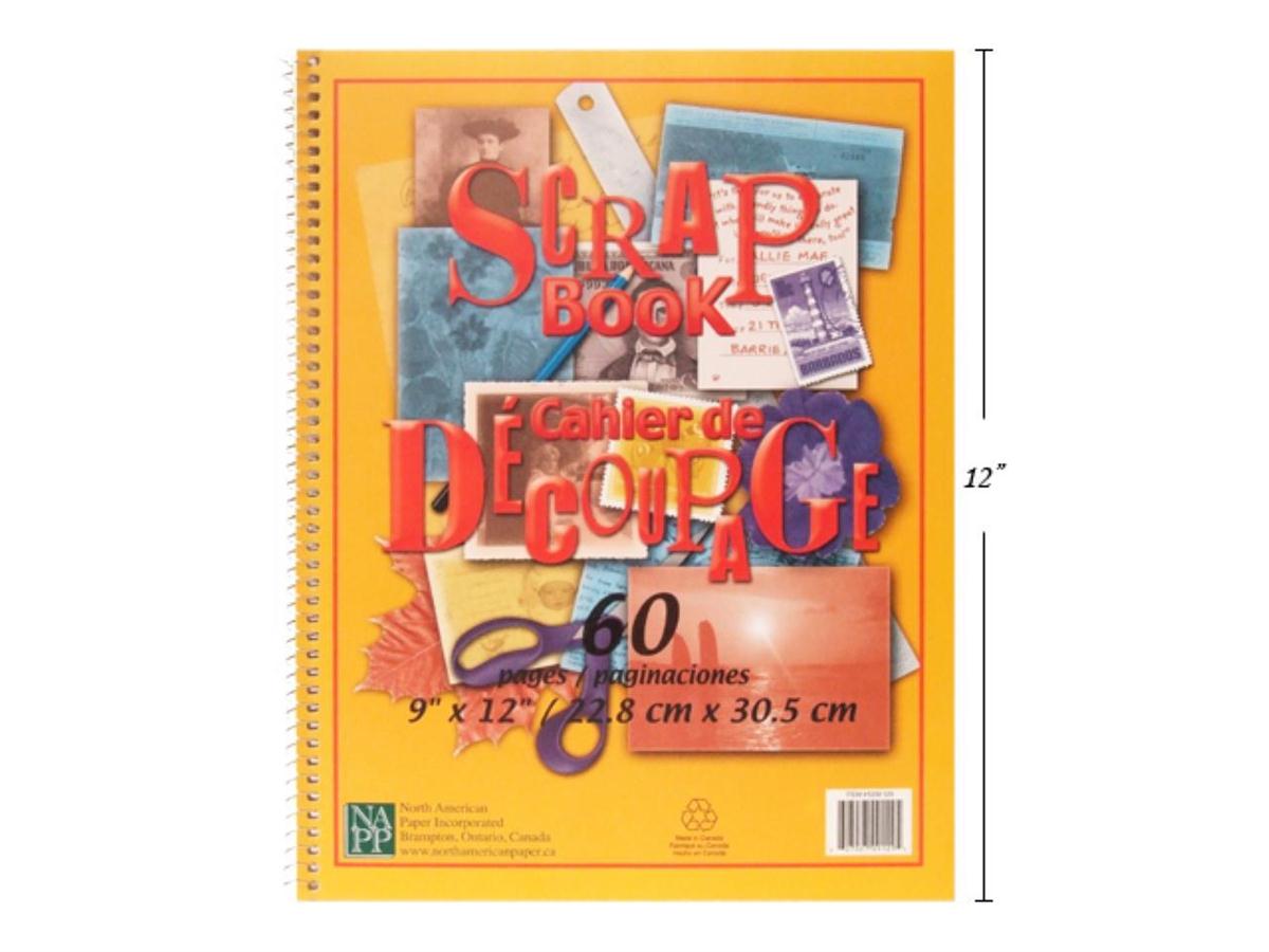 9 x 12" Coil Scrap Book, 60 Pages (C2R1209129)