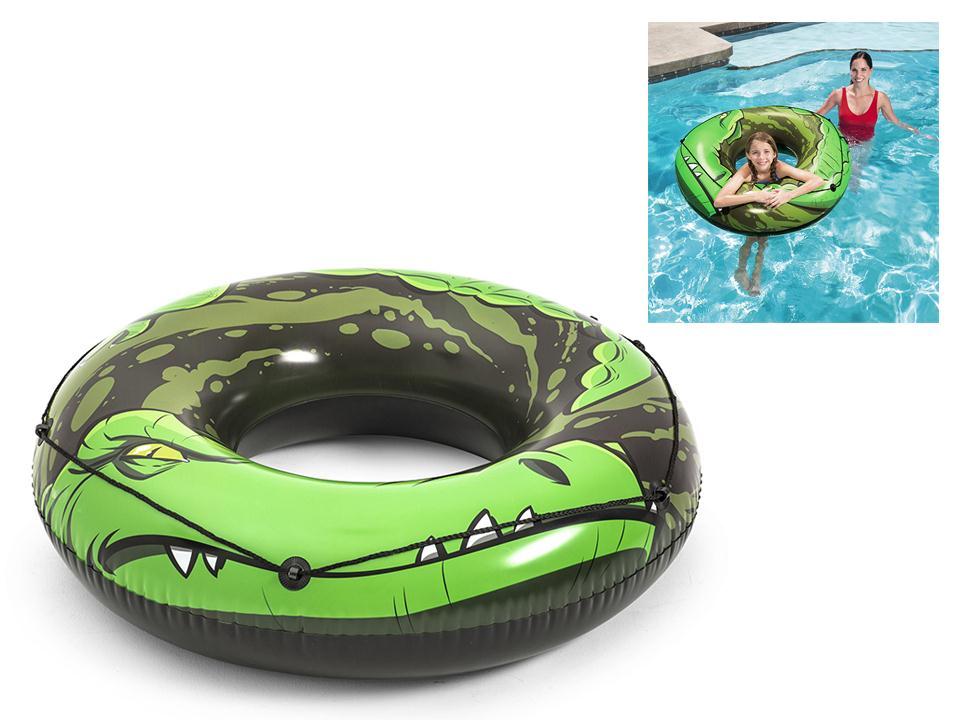 42"Dia. Inflatable Crocodile Swim Ring
