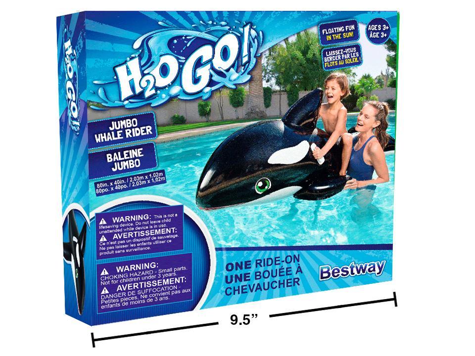 80"x40" Inflatable Jumbo Whale Rider