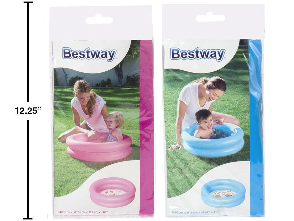 24"x6" Inflatable 2-Ring Kiddie Pool