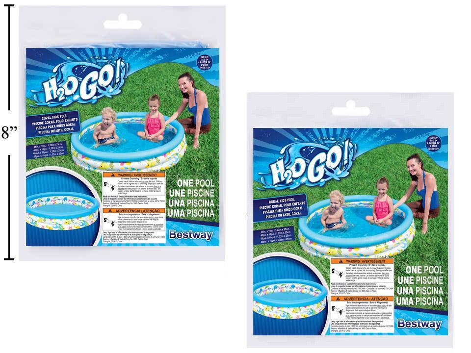 48"x10" Inflatable Ocean Life 3-Ring Pool