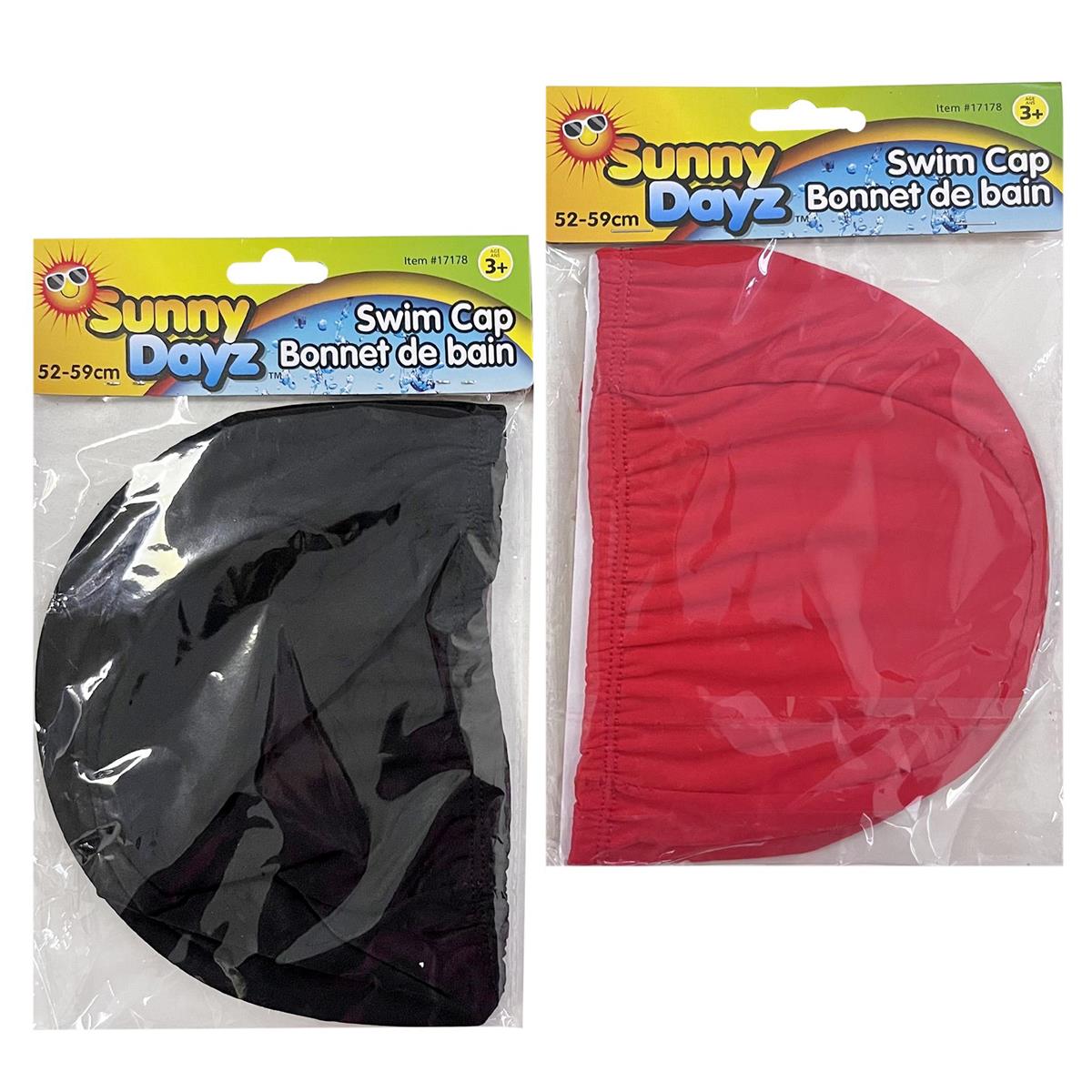 Sunny Dayz Swim Cap, 8.75"W x 5.75"H
