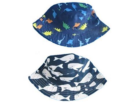 Boy's Reversible Printed Bucket Hat, 2asst., j-hook w/cht