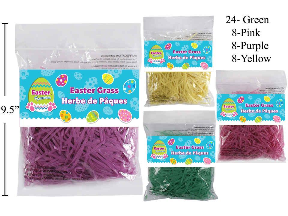Easter 2oz. Grass-Solid Colours, 4asst., 57g, Printed Polybag