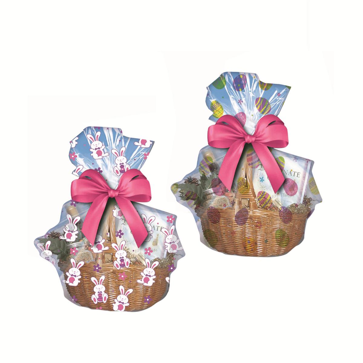 Easter 2pk Basket Bags, 22"x25" , 2asst. Designs, Header Card