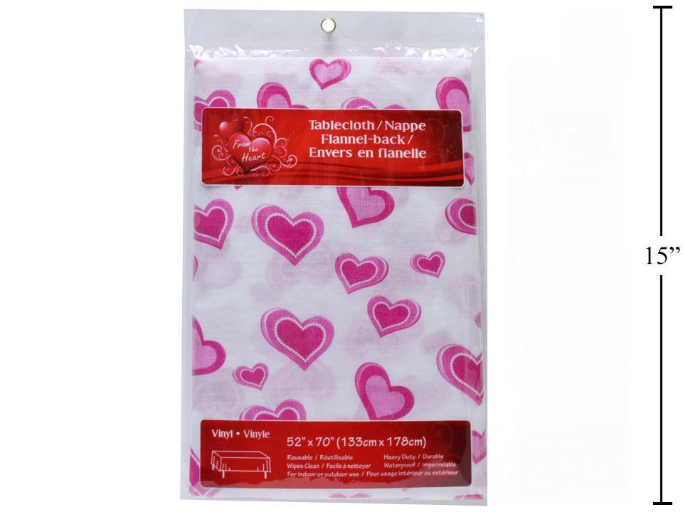 V'tines 52"x70" Flannel-Back Tablecloth, printed bag