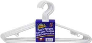 White Plastic Hanger 5-Pack
