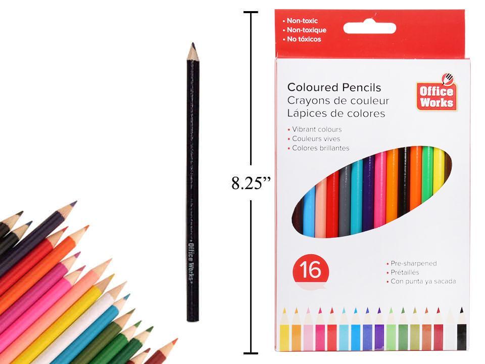 O.WKs. 16-Piece Colouring Pencils