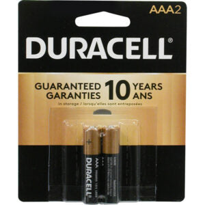 Duracell Coppertop AAA Batteries, Pack of 2