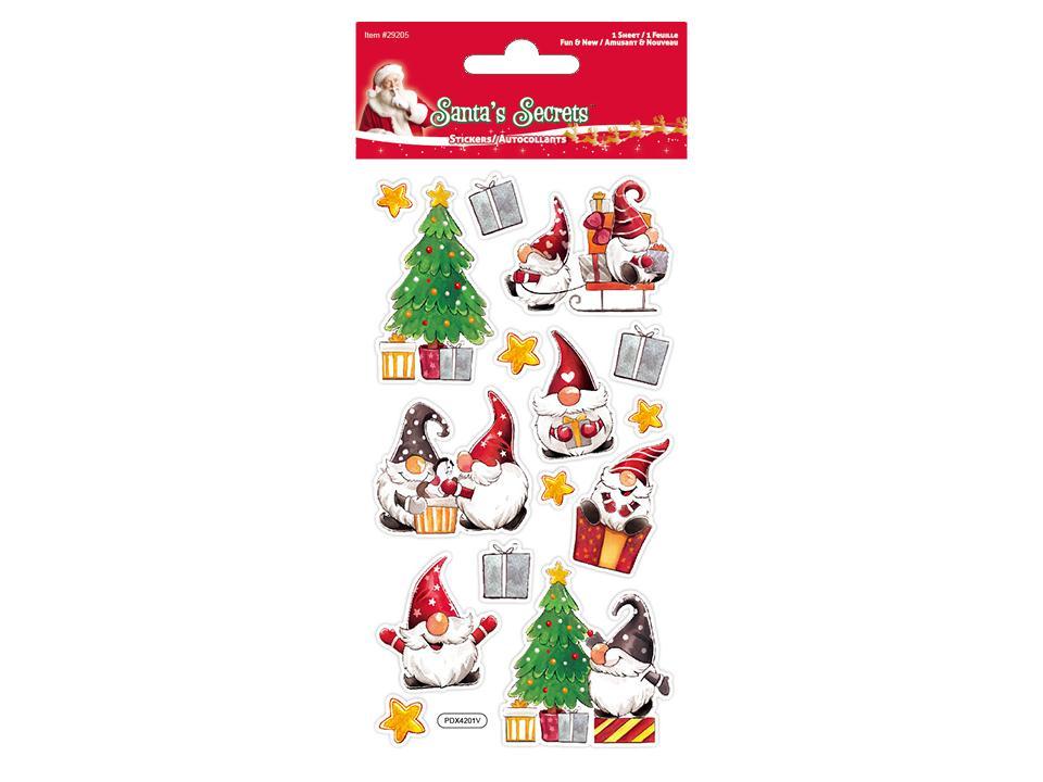 S.Secrets Xmas Gnome Puffy Stickers, 12''x4.15'', pbh