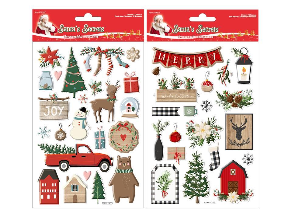 S.Secrets Xmas Pop-Up Stickers, 2/S , 9.85''x5.5'', pbh