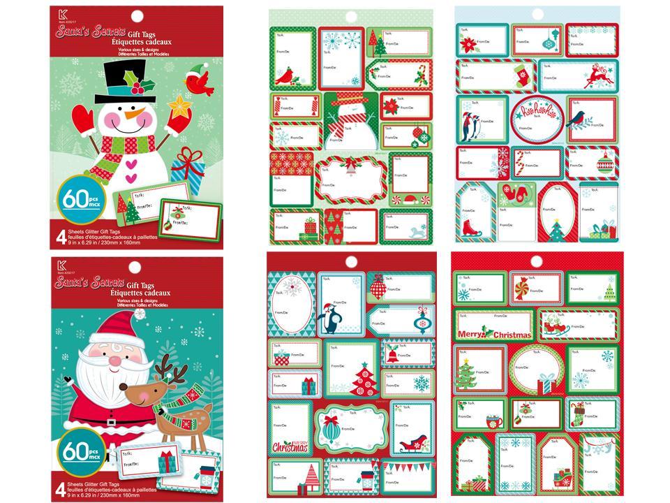 S.Secrets Xmas 60pc Gift Tag Sticker Book , 2/s, upc