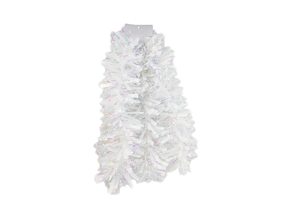 Deco N. 9ft.x6ply Iridescent Chunky White Tinsel Garland, header