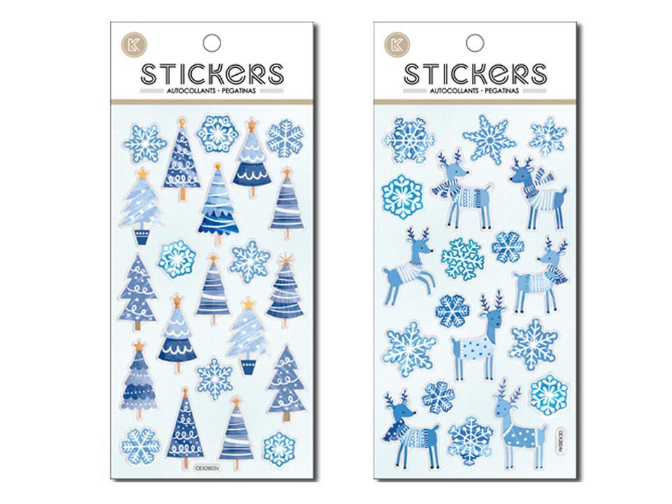 S.Secrets Xmas PVC Stickers, 8.4"x3.94", 2asst., pbh