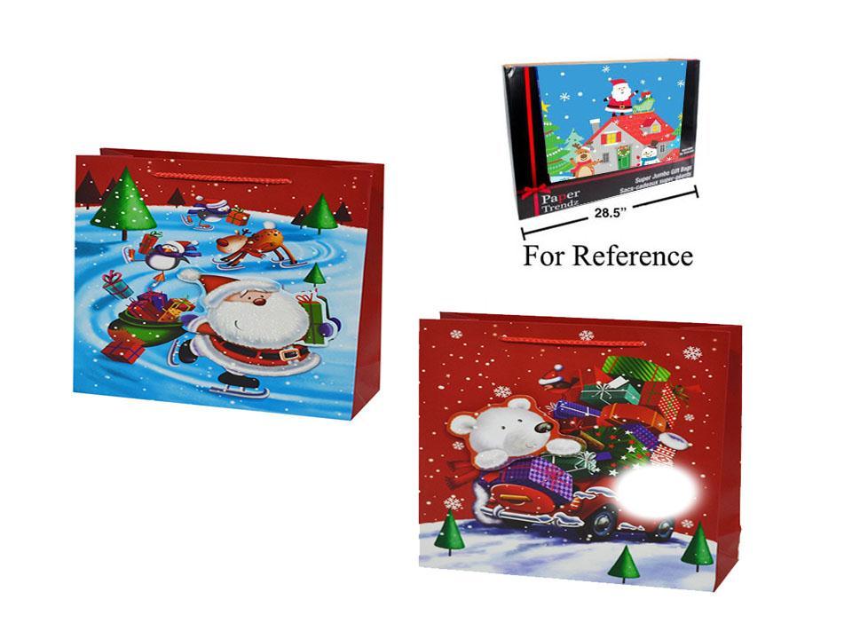 Paper T. Super Jumbo Bag-Horizontal 2asst. Des., 36/DPY, 28"x20"x7"