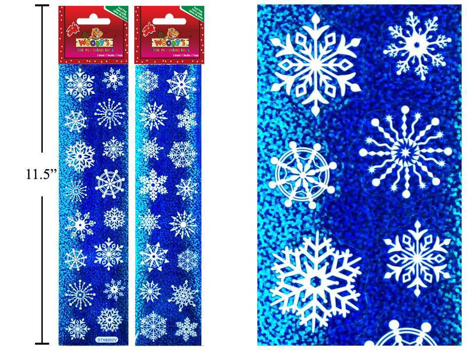 Woody's Laser Stickers, Snowflake, 2 styles, pbh