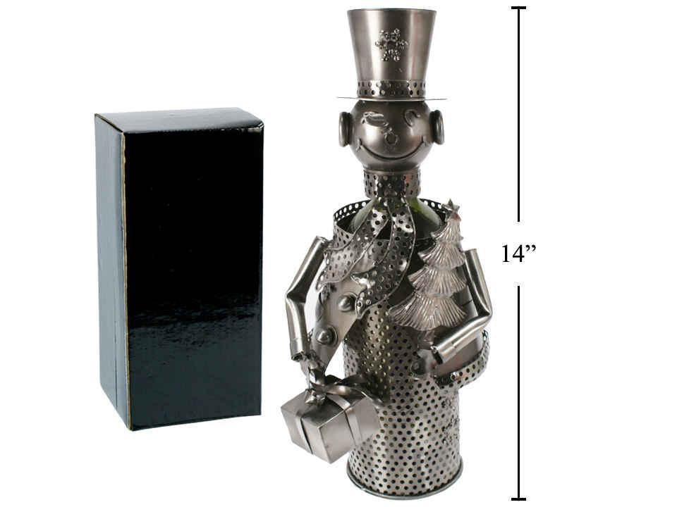 Deco N. Iron Wine Presenter,Snowman ,black gift box