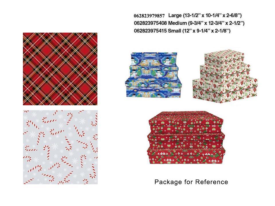 S.Secrets Set/3 Rect. Nested Gift Boxes, 3asst.Sizes, 2/S, label
